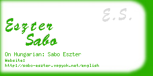 eszter sabo business card
